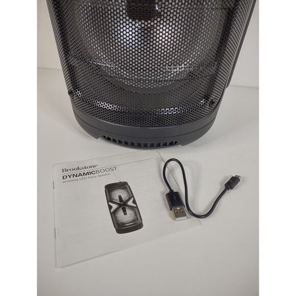 Brookstone Wireless LED Party Speaker BSSK1062 Flashing Lights Portable - Picture 11 of 11